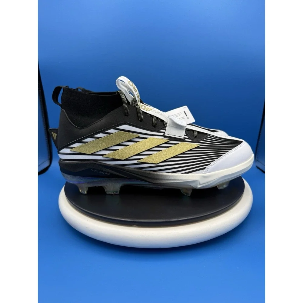 adidas Adizero Edge+ Men's Size 13 Black Gold Metallic‎ Baseball Cleats JQ7464